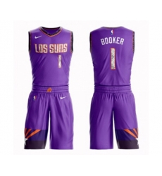 Phoenix Suns #1 Devin Booker Swingman Purple Basketball Suit Jersey - City Edition