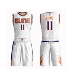 Phoenix Suns #11 Ricky Rubio Swingman White Basketball Suit Jersey - Association Edition