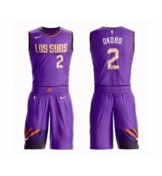 Phoenix Suns #2 Elie Okobo Swingman Purple Basketball Suit Jersey - City Edition