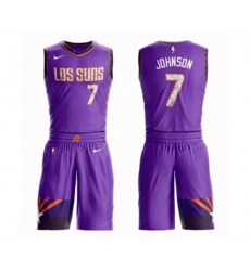Phoenix Suns #7 Kevin Johnson Swingman Purple Basketball Suit Jersey - City Edition