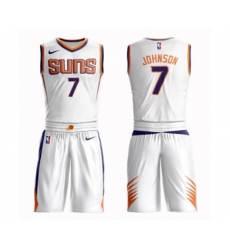 Phoenix Suns #7 Kevin Johnson Swingman White Basketball Suit Jersey - Association Edition