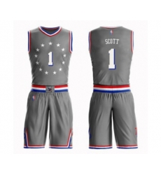 Philadelphia 76ers #1 Mike Scott Swingman Gray Basketball Suit Jersey - City Edition