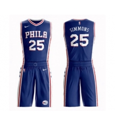 Philadelphia 76ers #25 Ben Simmons Swingman Blue Basketball Suit Jersey - Icon Edition