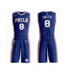 Philadelphia 76ers #8 Zhaire Smith Swingman Blue Basketball Suit Jersey - Icon Edition