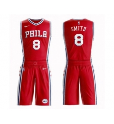 Philadelphia 76ers #8 Zhaire Smith Swingman Red Basketball Suit Jersey Statement Edition