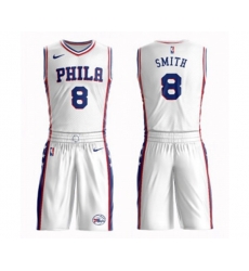 Philadelphia 76ers #8 Zhaire Smith Swingman White Basketball Suit Jersey - Association Edition