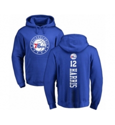 Philadelphia 76ers #12 Tobias Harris Royal Blue Backer Pullover Hoodie