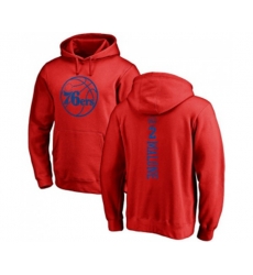 Philadelphia 76ers #2 Moses Malone Red One Color Backer Pullover Hoodie