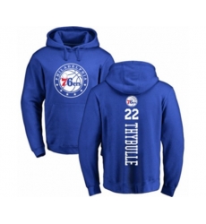 Philadelphia 76ers #22 Mattise Thybulle Royal Blue Backer Pullover Hoodie
