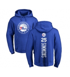 Philadelphia 76ers #25 Ben Simmons Royal Blue Backer Pullover Hoodie