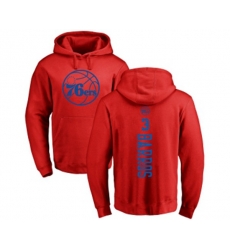 Philadelphia 76ers #3 Dana Barros Red One Color Backer Pullover Hoodie