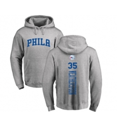 Philadelphia 76ers #35 Clarence Weatherspoon Ash Backer Pullover Hoodie