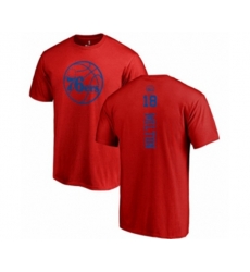 Philadelphia 76ers #18 Shake Milton Red One Color Backer T-Shirt