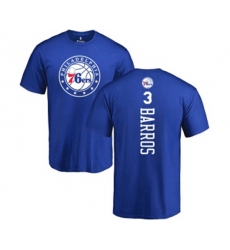 Philadelphia 76ers #3 Dana Barros Royal Blue Backer T-Shirt