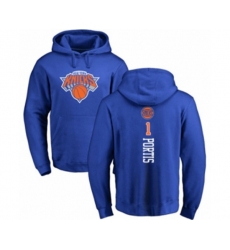 New York Knicks #1 Bobby Portis Royal Blue Backer Pullover Hoodie