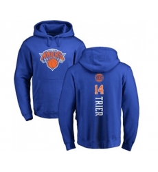New York Knicks #14 Allonzo Trier Royal Blue Backer Pullover Hoodie