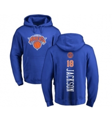 New York Knicks #18 Phil Jackson Royal Blue Backer Pullover Hoodie