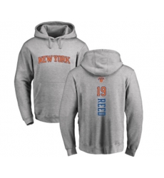 New York Knicks #19 Willis Reed Ash Backer Pullover Hoodie