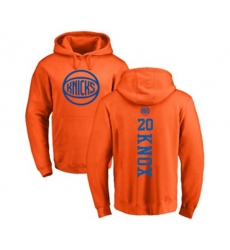 New York Knicks #20 Kevin Knox Orange One Color Backer Pullover Hoodie