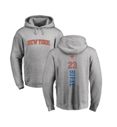 New York Knicks #23 Trey Burke Ash Backer Pullover Hoodie