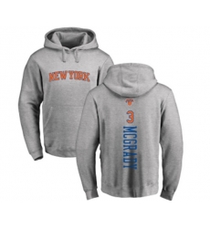 New York Knicks #3 Tracy McGrady Ash Backer Pullover Hoodie