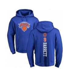 New York Knicks #9 RJ Barrett Royal Blue Backer Pullover Hoodie
