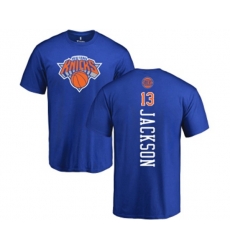 New York Knicks #13 Mark Jackson Royal Blue Backer T-Shirt