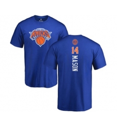 New York Knicks #14 Anthony Mason Royal Blue Backer T-Shirt