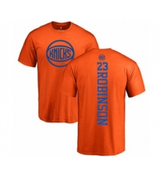 New York Knicks #23 Mitchell Robinson Orange One Color Backer T-Shirt