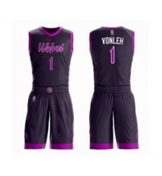 Minnesota Timberwolves #1 Noah Vonleh Swingman Purple Basketball Suit Jersey - City Edition