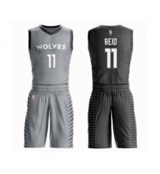 Minnesota Timberwolves #11 Naz Reid Swingman Gray Basketball Suit Jersey - City Edition