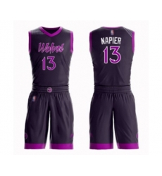 Minnesota Timberwolves #13 Shabazz Napier Swingman Purple Basketball Suit Jersey - City Edition