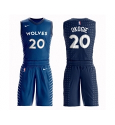 Minnesota Timberwolves #20 Josh Okogie Swingman Blue Basketball Suit Jersey