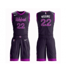 Minnesota Timberwolves #22 Andrew Wiggins Swingman Purple Basketball Suit Jersey - City Edition