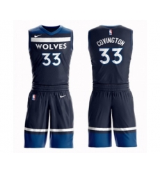 Minnesota Timberwolves #33 Robert Covington Swingman Navy Blue Basketball Suit Jersey - Icon Edition