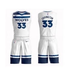 Minnesota Timberwolves #33 Robert Covington Swingman White Basketball Suit Jersey - Association Edition