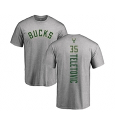 Milwaukee Bucks #35 Mirza Teletovic Ash Backer T-Shirt Milwaukee Bucks #35 Mirza Teletovic Ash Backer T-Shirt