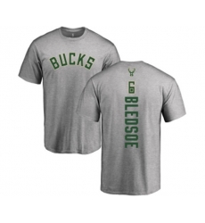 Milwaukee Bucks #6 Eric Bledsoe Ash Backer T-Shirt