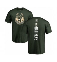 Milwaukee Bucks #9 Wesley Matthews Green Backer T-Shirt