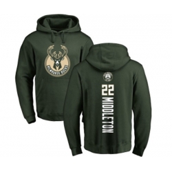 Milwaukee Bucks #22 Khris Middleton Green Backer Pullover Hoodie