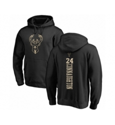 Milwaukee Bucks #24 Pat Connaughton Black One Color Backer Pullover Hoodie