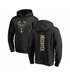 Milwaukee Bucks #26 Kyle Korver Black One Color Backer Pullover Hoodie