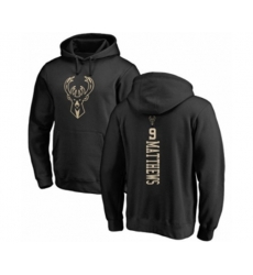 Milwaukee Bucks #9 Wesley Matthews Black One Color Backer Pullover Hoodie
