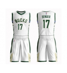 Milwaukee Bucks #17 Dragan Bender Swingman White Basketball Suit Jersey - Association Edition