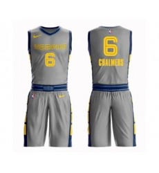 Memphis Grizzlies #6 Mario Chalmers Authentic Gray Basketball Suit Jersey - City Edition