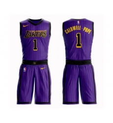 Los Angeles Lakers #1 Kentavious Caldwell-Pope Swingman Purple Basketball Suit Jersey - City Edition