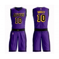 Los Angeles Lakers #10 Jared Dudley Swingman Purple Basketball Suit Jersey - City Edition