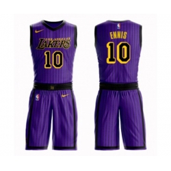 Los Angeles Lakers #10 Tyler Ennis Swingman Purple Basketball Suit Jersey - City Edition