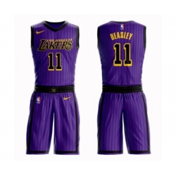 Los Angeles Lakers #11 Michael Beasley Authentic Purple Basketball Suit Jersey - City Edition