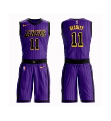 Los Angeles Lakers #11 Michael Beasley Swingman Purple Basketball Suit Jersey - City Edition
